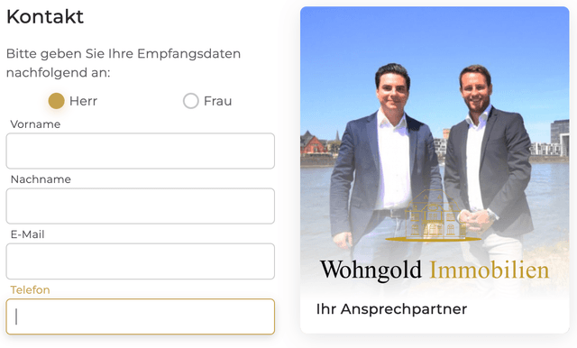 Champ téléphone requis