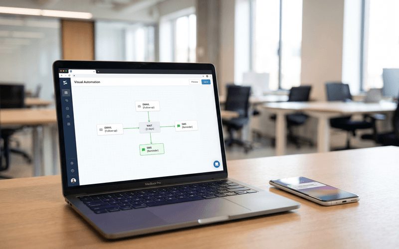 Automated email and SMS follow-up