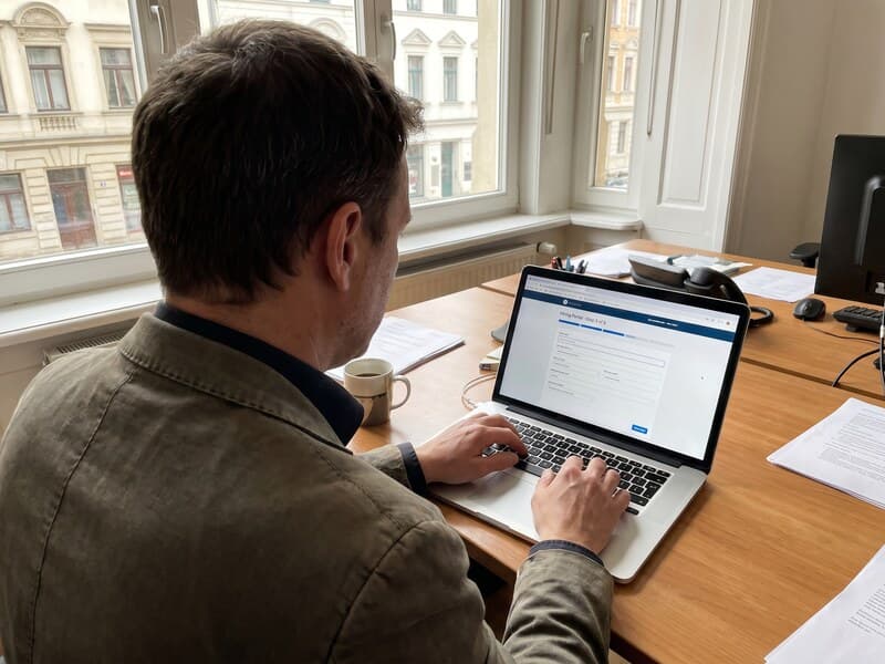 Candidate filling out the recruiting funnel on a smartphone