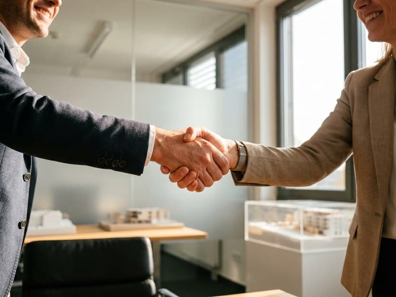 Handshake after a successful placement