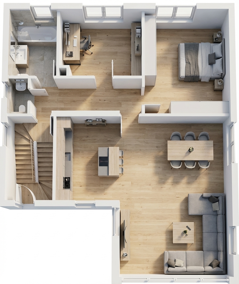 3D Furnished Plan